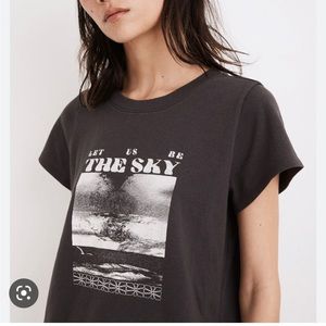 MADEWELL Let us Be The Sky graphic shrunken shirttail tee